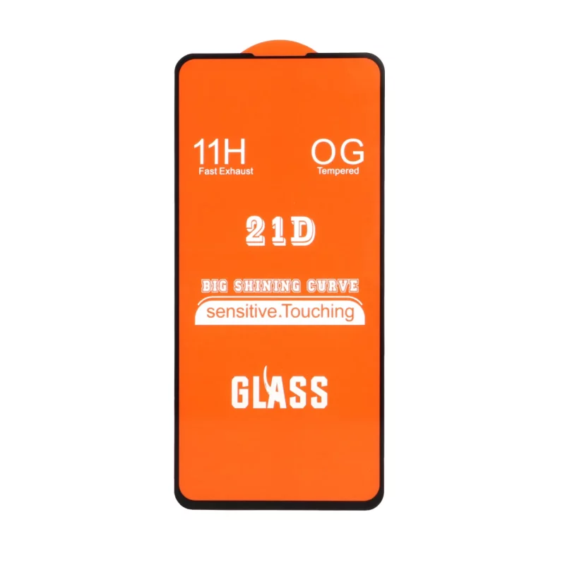 محافظ صفحه نمایش شیشه ای Samsung S21 FE / Xiaomi Mi 9T / Mi 9T Pro / Redmi K20 / Redmi K20 Pro - Full Cover 21D (بدون پک) - مشکی - تصویر 2