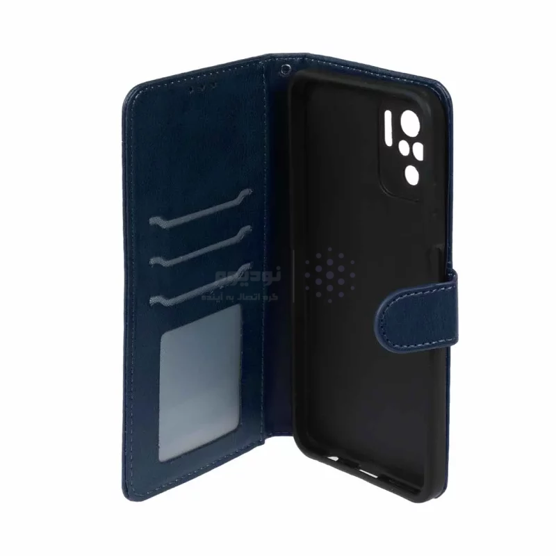 کیف موبایل مگنتی Xiaomi Redmi Note 10-4G / Note 10S / Poco M5S - سرمه ای - تصویر 3