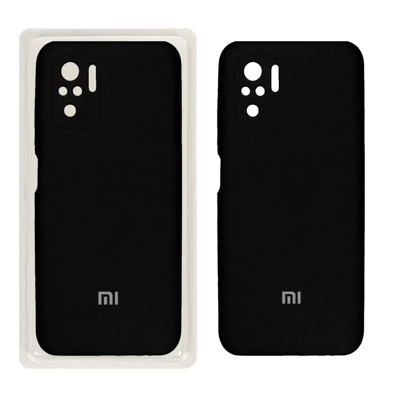 قاب سیلیکونی پاک کنی محافظ لنزدار اورجینال Xiaomi Redmi Note 10S/ Redmi Note 10-4G/ Poco M5S - مشکی (پک اصلی) - تصویر 2
