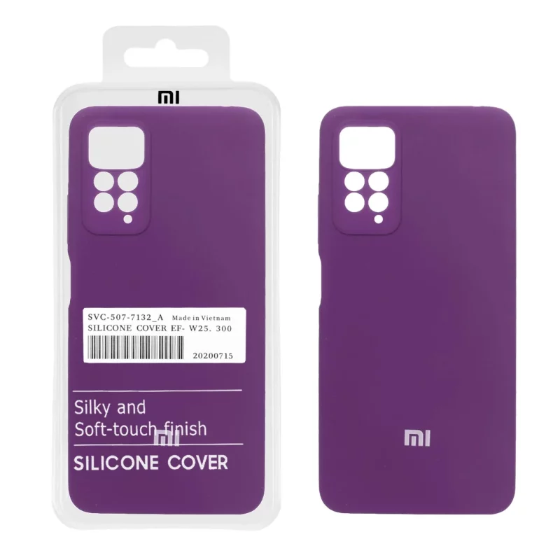 قاب سیلیکونی پاک کنی اورجینال درجه یک Xiaomi Redmi Note 12 Pro 4G / Redmi Note 11 Pro 4G / Redmi Note 11 Pro 5G / Redmi Note 11E Pro - ارغوانی (پک دار) - تصویر 2