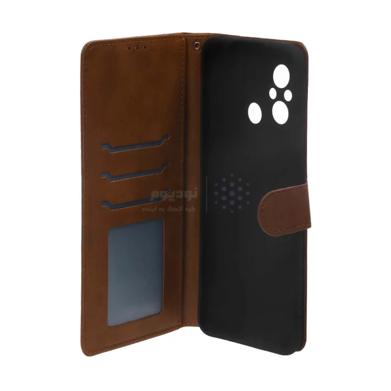 کیف موبایل مگنتی Xiaomi Redmi 12C - عسلی - تصویر 3