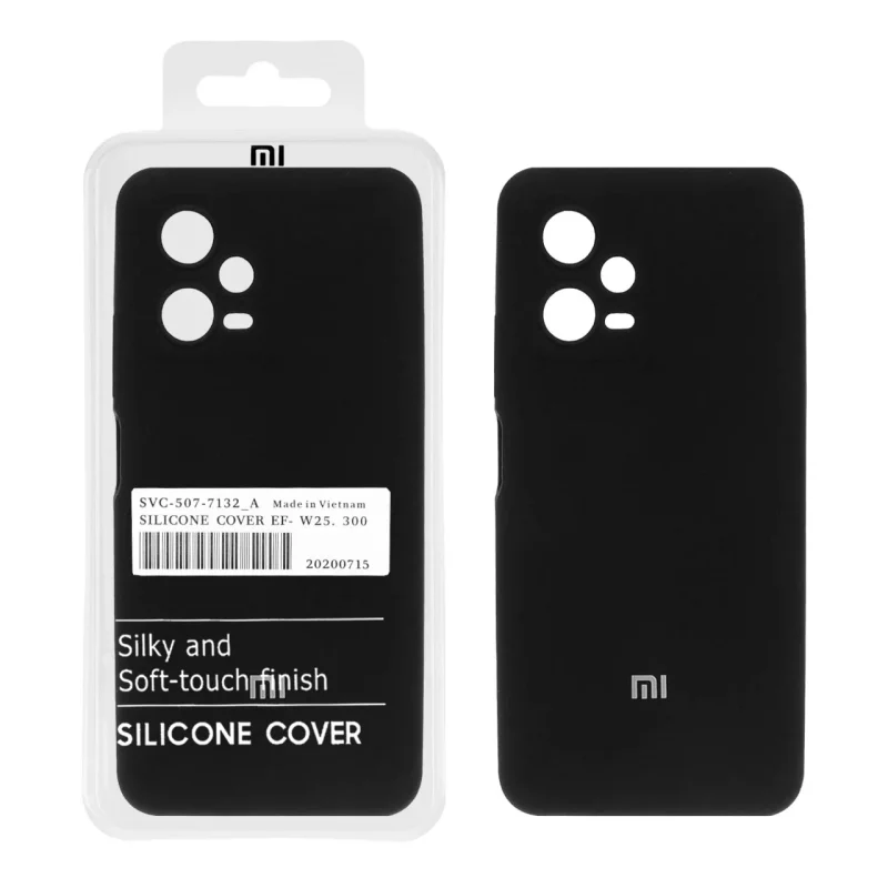 قاب سیلیکونی پاک کنی اورجینال درجه یک Xiaomi Redmi Note 12 5G / Poco X5 - مشکی (پک دار) - تصویر 2