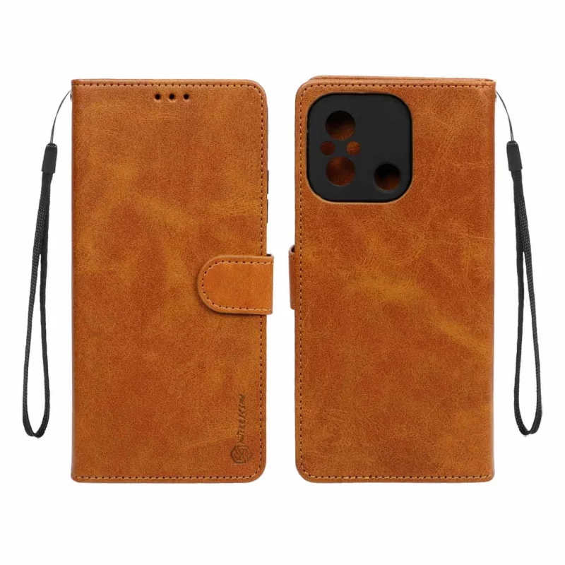 کیف موبایل مگنتی Nillkin مدل Xiaomi Redmi 12C / Redmi 11A / Poco C55 - عسلی - تصویر 2