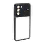 قاب دور رنگی محافظ لنز شیشه ای Samsung Galaxy S21 FE - مشکی