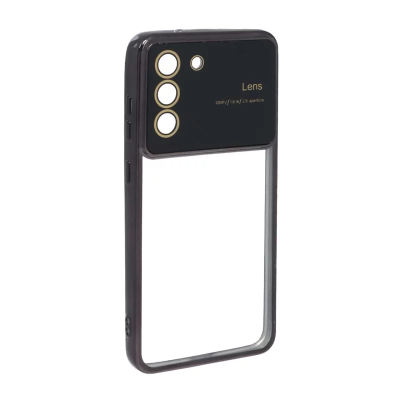 قاب دور رنگی محافظ لنز شیشه ای Samsung Galaxy S21 FE - مشکی - تصویر 2