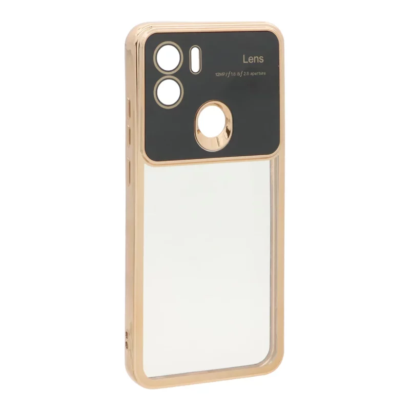 قاب دور رنگی محافظ لنز شیشه ای Xiaomi Redmi A1 Plus / Redmi A2 Plus - طلایی - تصویر 2