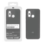 قاب سیلیکونی پاک کنی اورجینال درجه یک Xiaomi Redmi 12C / Redmi 11A / Poco C55 - خاکستری (پک دار)