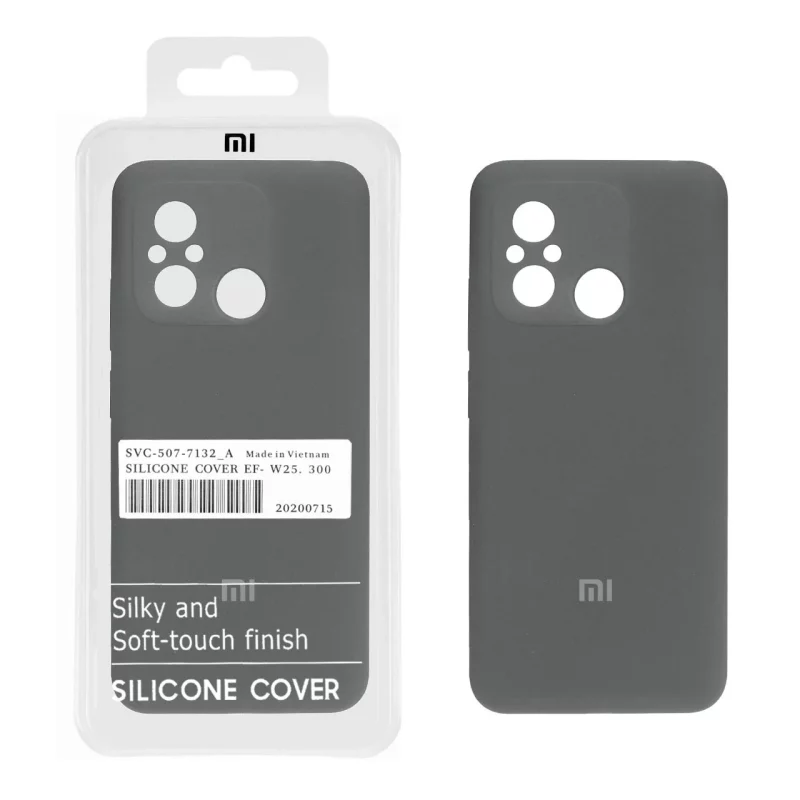 قاب سیلیکونی پاک کنی اورجینال درجه یک Xiaomi Redmi 12C / Redmi 11A / Poco C55 - خاکستری (پک دار) - تصویر 2