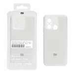 قاب سیلیکونی پاک کنی اورجینال درجه یک Xiaomi Redmi 12C / Redmi 11A / Poco C55 - سفید (پک دار)