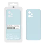 قاب سیلیکونی پاک کنی اورجینال درجه یک XiaomI Poco X5 / Redmi Note 12 5G - آبی روشن (پک دار)
