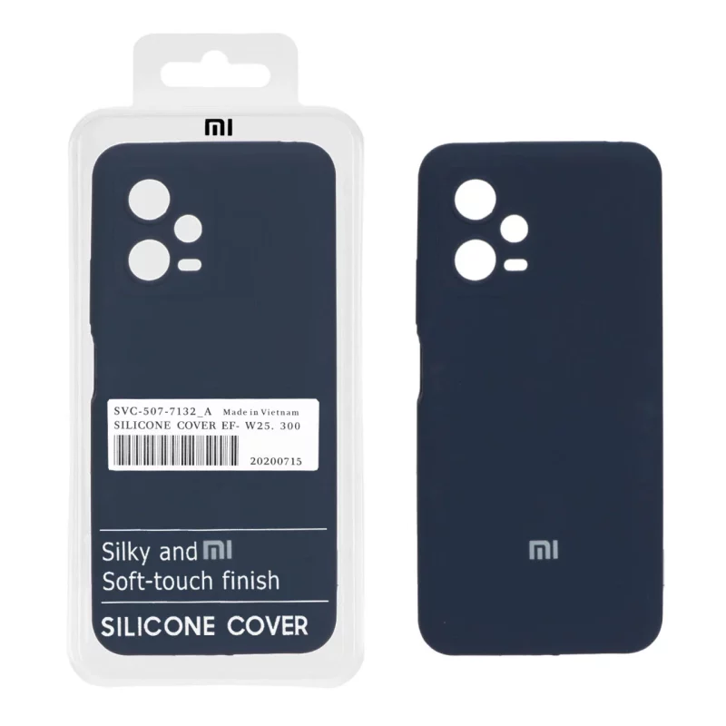 قاب سیلیکونی پاک کنی اورجینال درجه یک Xiaomi Poco X5 / Redmi Note 12 5G - سرمه ای (پک دار) - تصویر 2