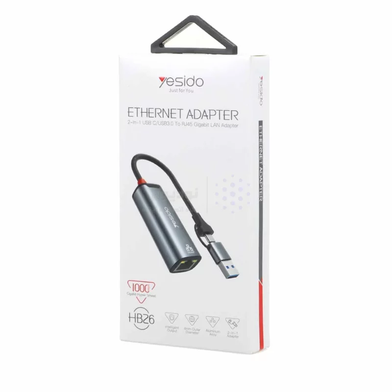 هاب 2 پورت yesido USB3.0 مدل HB26 - خاکستری (گارانتی 18 ماه تعویض نیکان همراه) - تصویر 9