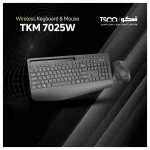 کیبورد و ماوس بی سیم TSCO مدل TKM 7025W - مشکی - تصویر 5