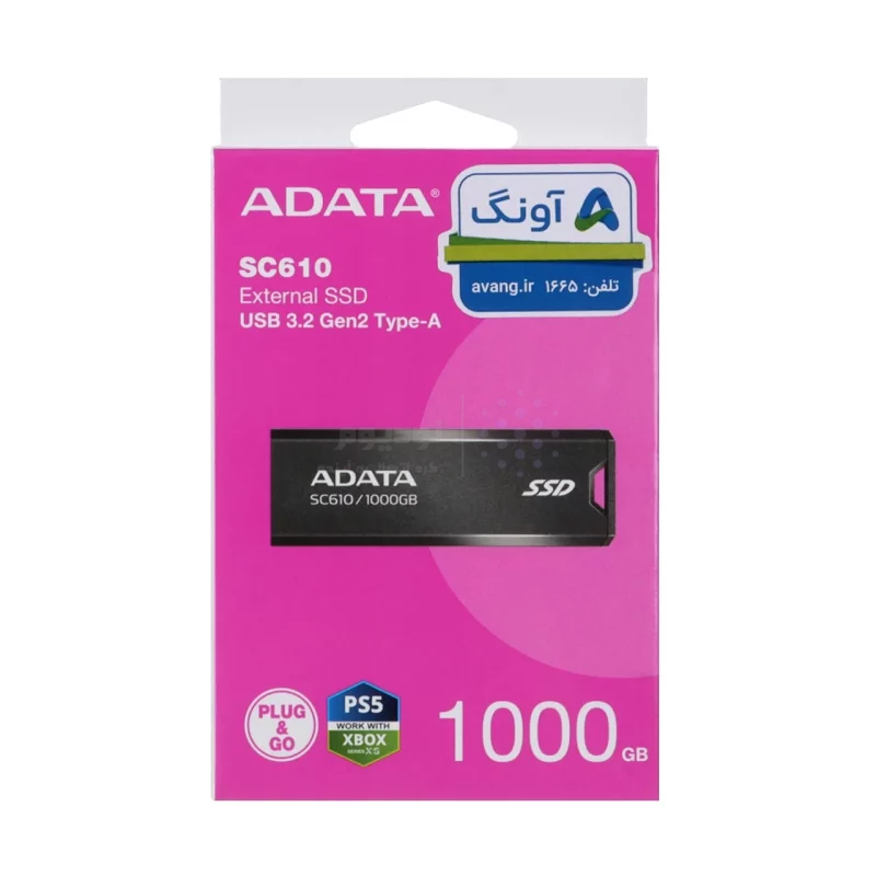 هارد اکسترنال ADATA SSD مدل SC610 ظرفیت 1000GB - مشکی قرمز (گارانتی شرکت آونگ) - تصویر 8