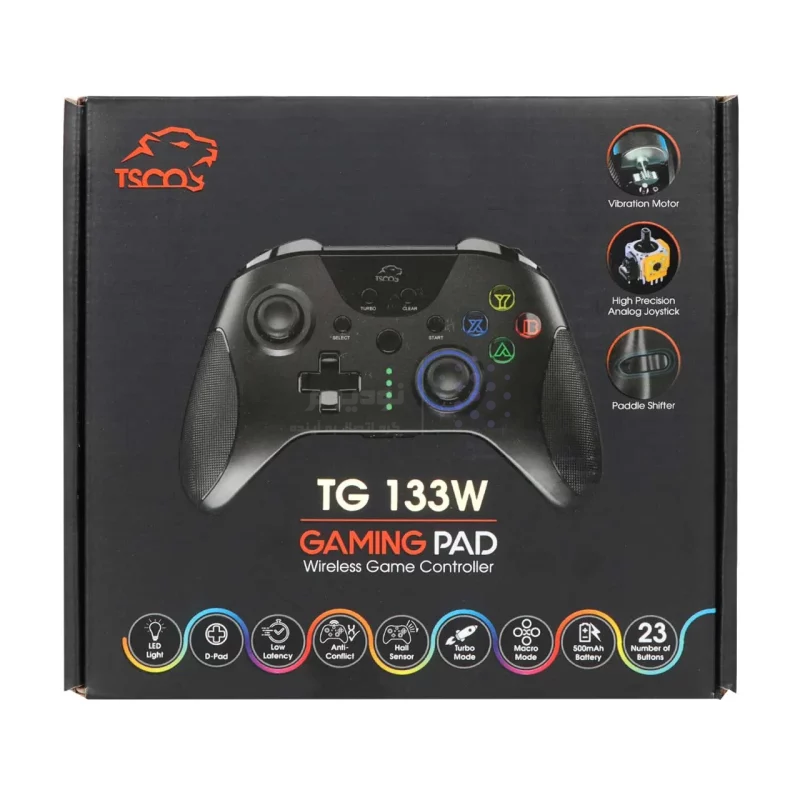دسته بازی (گیم پد) بلوتوثی مخصوص موبایل TSCO مدل TG 133W - مشکی - تصویر 7