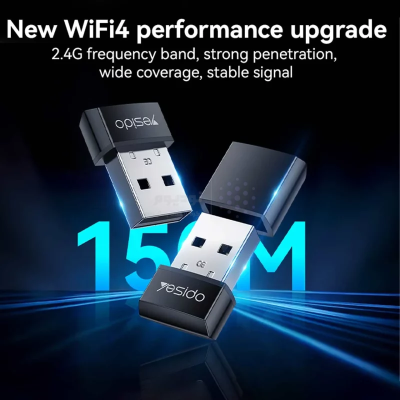 دانگل وای فای بی سیم Yesido مدل WP10 - مشکی (گارانتی 18 ماه تعویض نیکان همراه) - تصویر 3