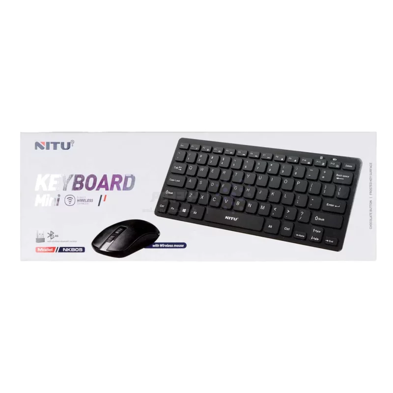 ماوس و کیبورد بی سیم Nitu مدل NKB05 - مشکی - تصویر 10