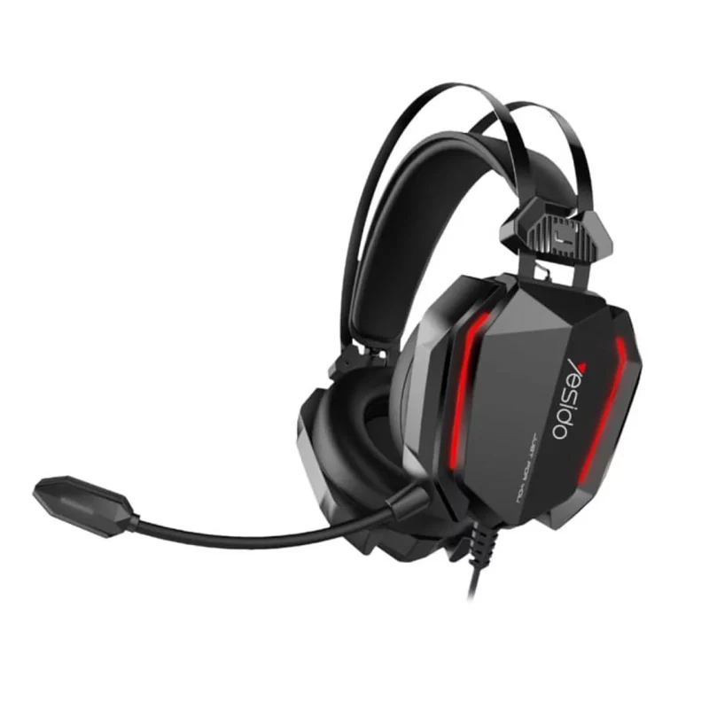 هدفون باسیم گیمینگ Yesido مدل EK03 ، با نورپردازی RGB - مشکی (گارانتی 18 ماه تعویض نیکان همراه) - تصویر 2
