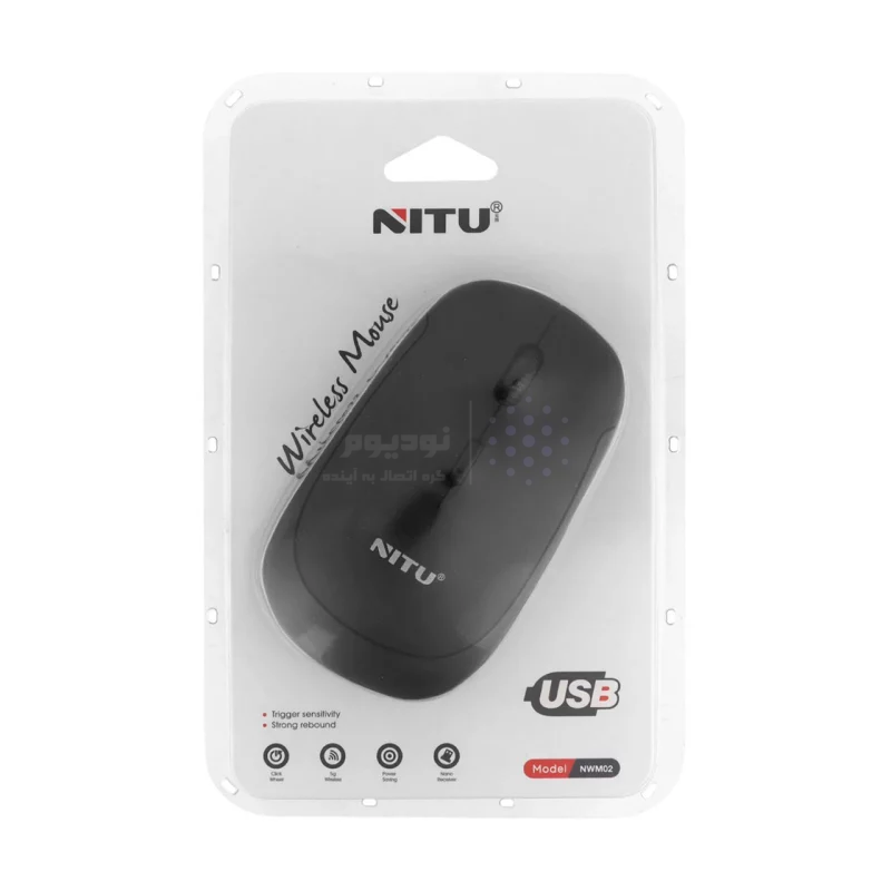 ماوس بی سیم Nitu مدل NWM02 - مشکی - تصویر 3