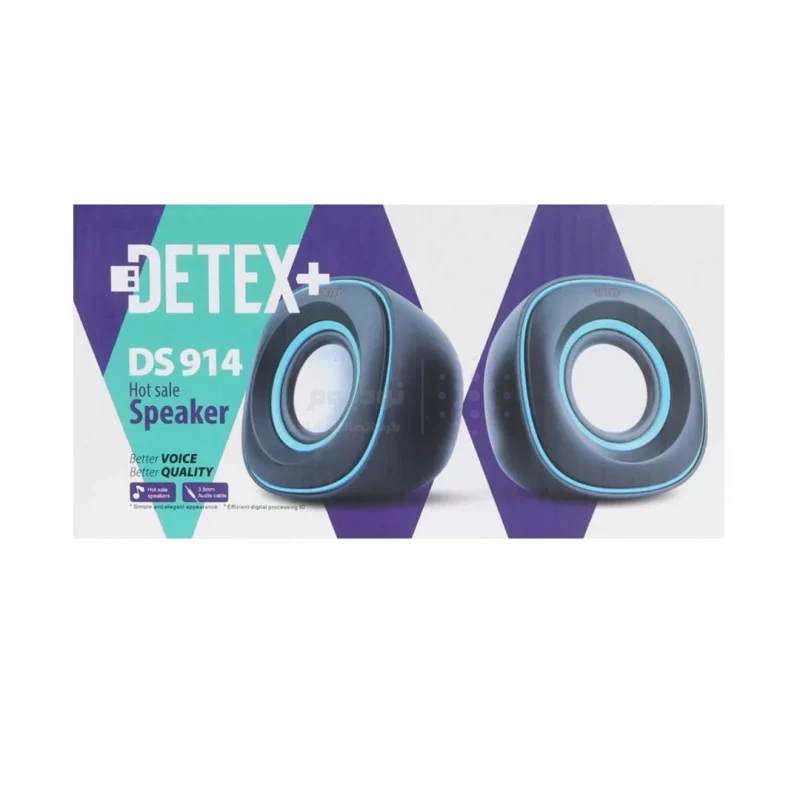 اسپیکر دوتکه رومیزی +DETEX مدل DS914 - مشکی - تصویر 4