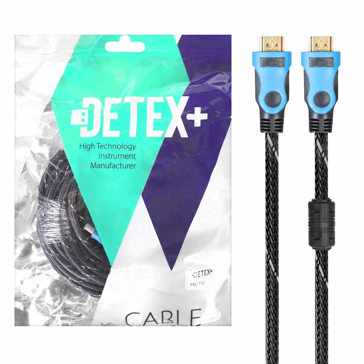 2541-1552702-1 کابل 20 متری DETEX+ HDMI - مشکی - تصویر 1