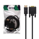 کابل 1.8 متری DETEX+ DP To DVI - مشکی