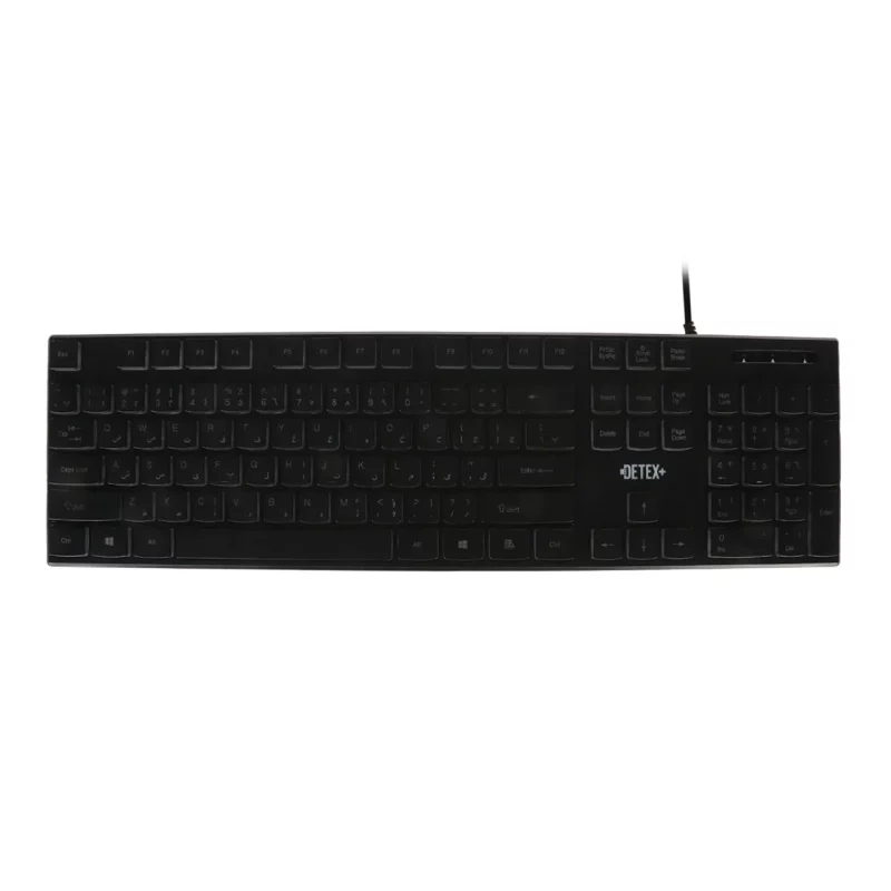 کیبورد باسیم گیمینگ +DETEX مدل DK702 - مشکی - تصویر 2