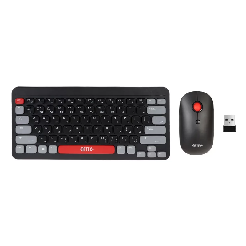 ماوس و کیبورد بی سیم +DETEX مدل DK704 - مشکی - تصویر 2