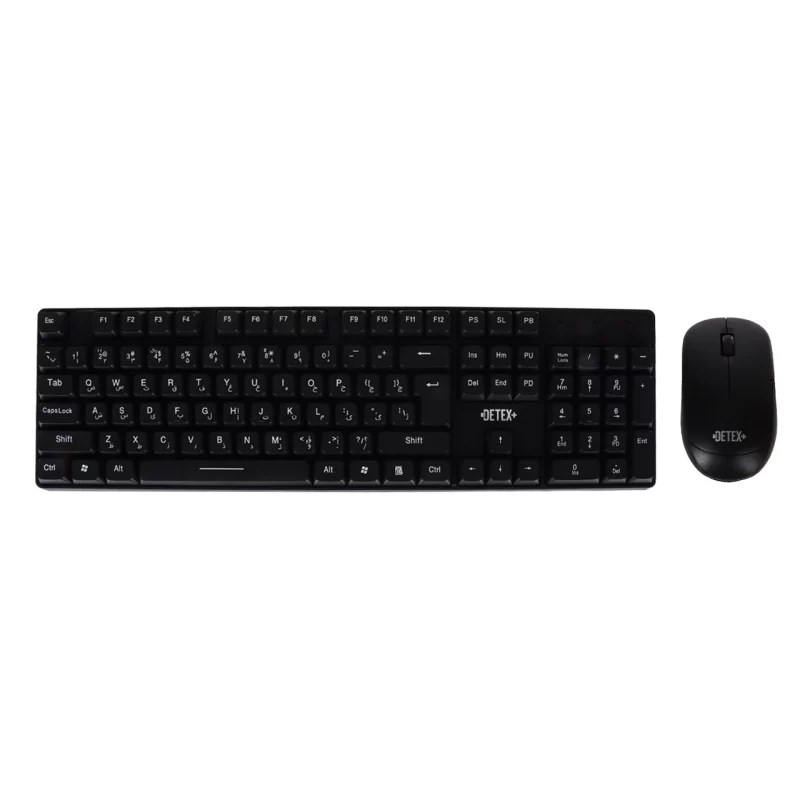 ماوس و کیبورد بی سیم +DETEX مدل DK705 - مشکی - تصویر 2