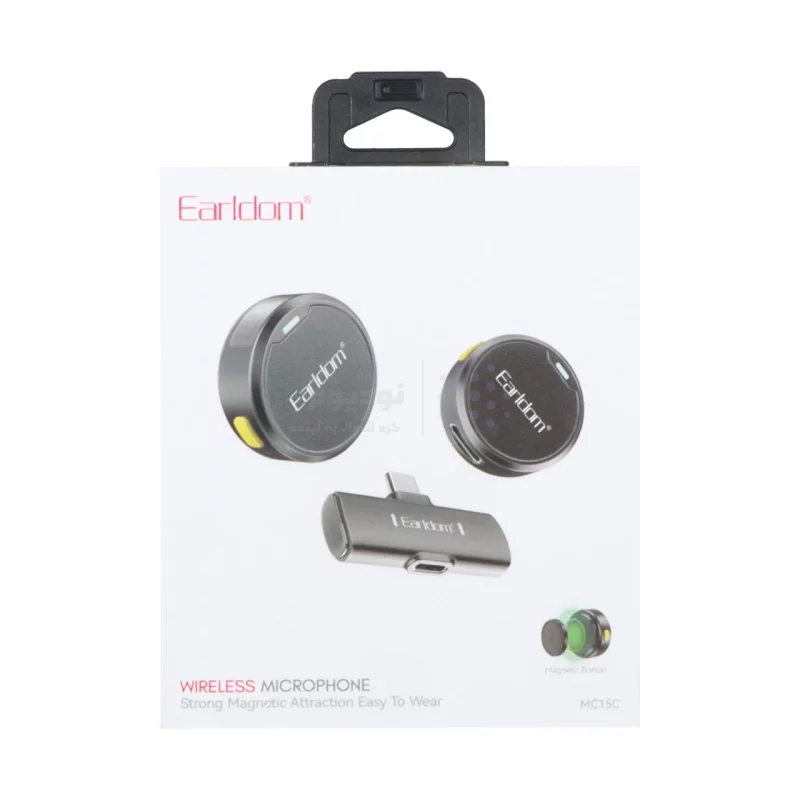 میکروفون بی سیم یقه ای Earldom Type-C مدل MC15C - مشکی - تصویر 6