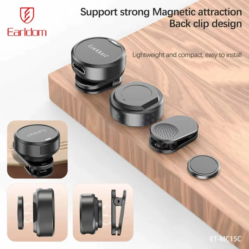 میکروفون بی سیم یقه ای Earldom Type-C مدل MC15C - مشکی - تصویر 8