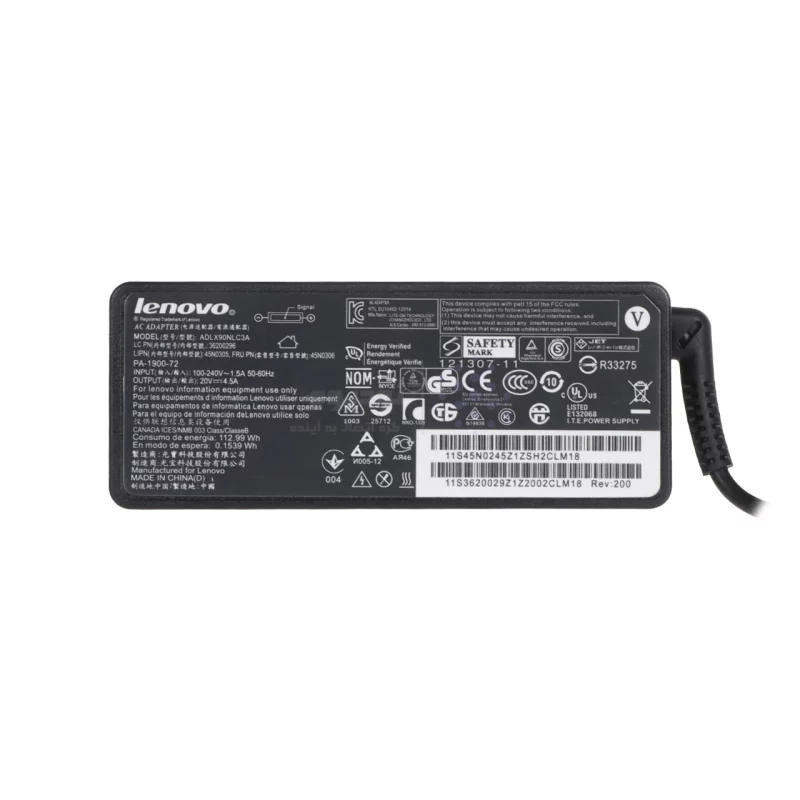 شارژر لپ تاپ Lenovo مدل ADLX90NLC خروجی RYL - 20V 4.5A - تصویر 3