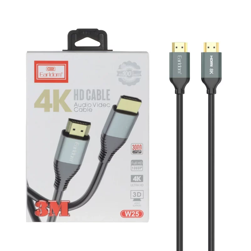 کابل 3 متری 4K Earldom HDMI مدل W25 - تصویر 2