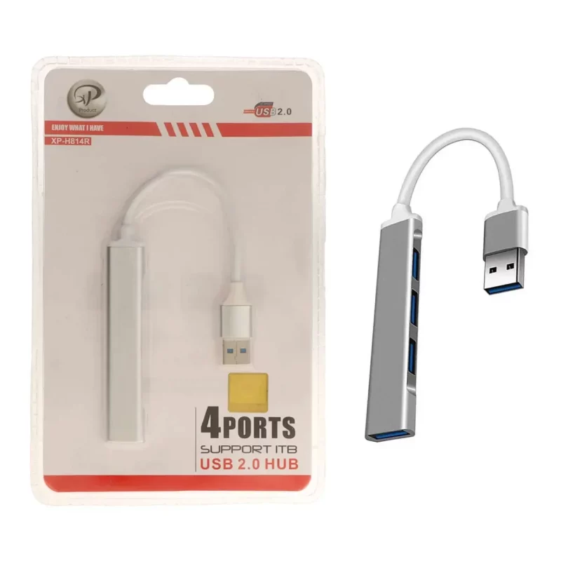 هاب 4 پورت USB2.0 ـ XP Product مدل XP-H814R - نقره ای - RYL - تصویر 2