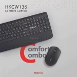 کیبورد و ماوس بی سیم Hatron مدل HKCW136 - مشکی - تصویر 5
