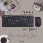 کیبورد و ماوس بی سیم Hatron مدل HKCW420 - مشکی - تصویر 4