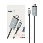 کابل 2 متری Nitu Type-C To HDMI مدل NHI05 - مشکی (گارانتی 18 ماه تعویض نیکان همراه)