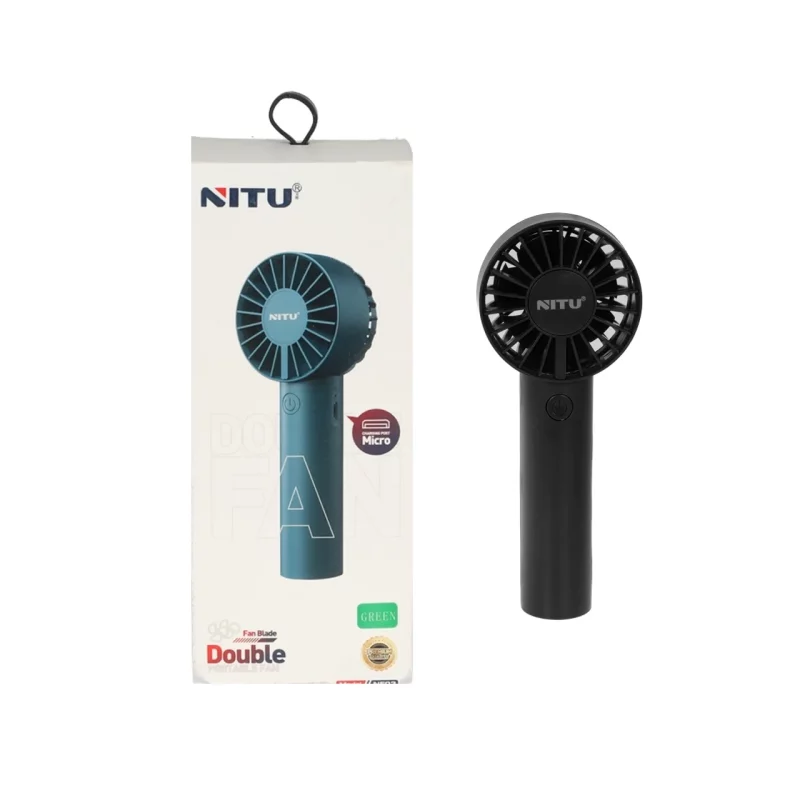 پنکه دستی قابل حمل Nitu مدل NF03 - مشکی (گارانتی 18 ماه تعویض نیکان همراه) - تصویر 2