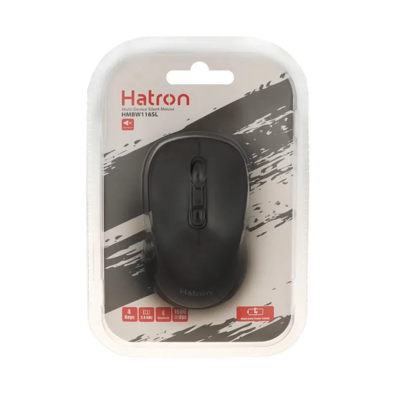 ماوس بی سیم Hatron مدل HMBW116SL - مشکی - تصویر 2