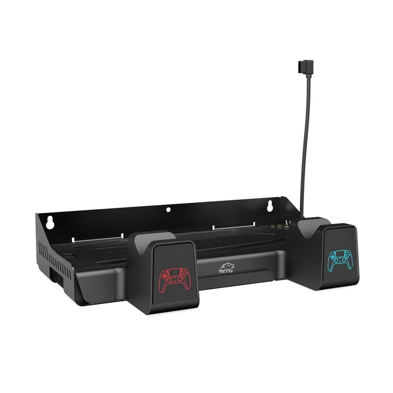 استند کنسول و شارژر دسته بازی TSCO PS5 مدل Loot Rack TGS18 - مشکی (گارانتی 18 ماهه تسکو) - تصویر 2