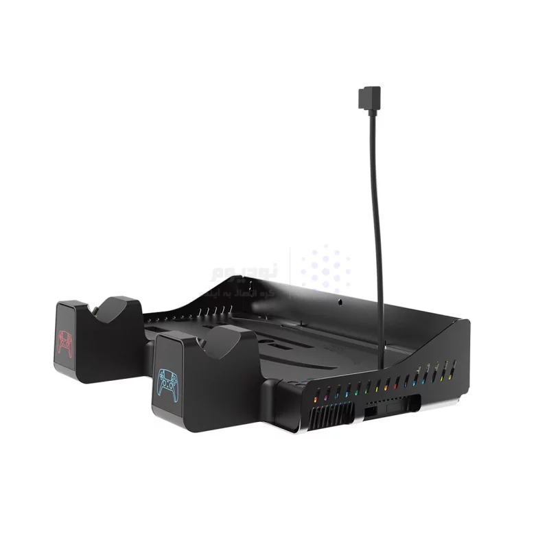 استند کنسول و شارژر دسته بازی TSCO PS5 مدل Loot Rack TGS18 - مشکی (گارانتی 18 ماهه تسکو) - تصویر 4