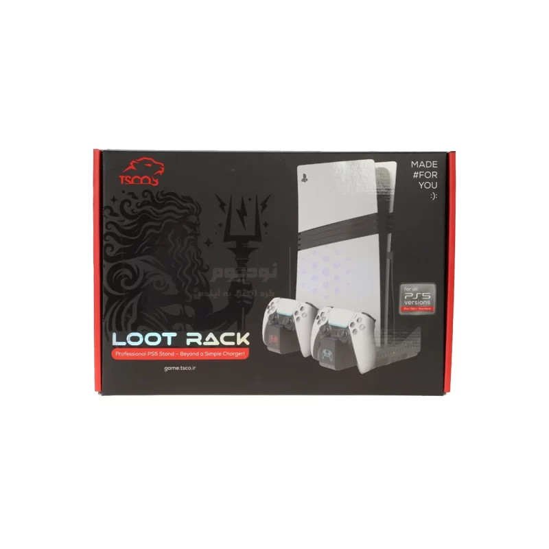 استند کنسول و شارژر دسته بازی TSCO PS5 مدل Loot Rack TGS18 - مشکی (گارانتی 18 ماهه تسکو) - تصویر 9
