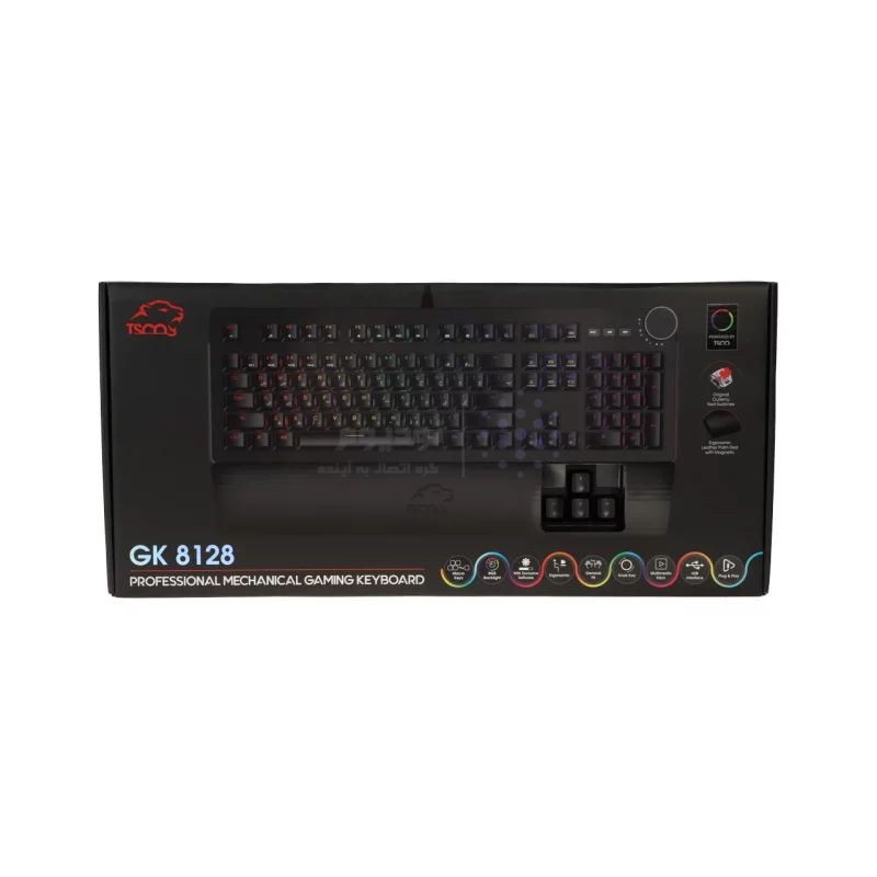 کیبورد باسیم گیمینگ مکانیکال TSCO مدل GK 8128 - مشکی (گارانتی 18 ماهه تسکو) - تصویر 7