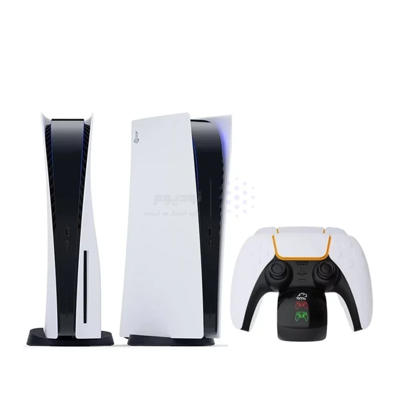 استند و شارژر دسته بازی TSCO PS5 مدل TGC14 - مشکی سفید (گارانتی 18 ماهه تسکو) - تصویر 10