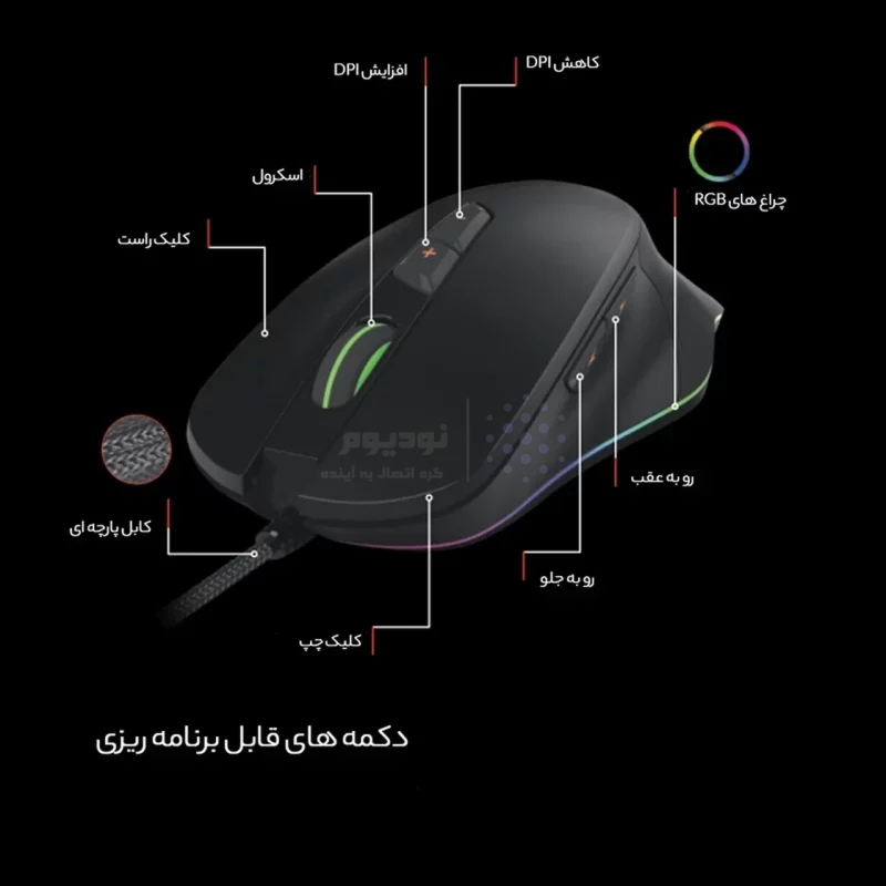 ماوس باسیم گیمینگ TSCO مدل GM 788 - مشکی (گارانتی 18 ماهه تسکو) - تصویر 5