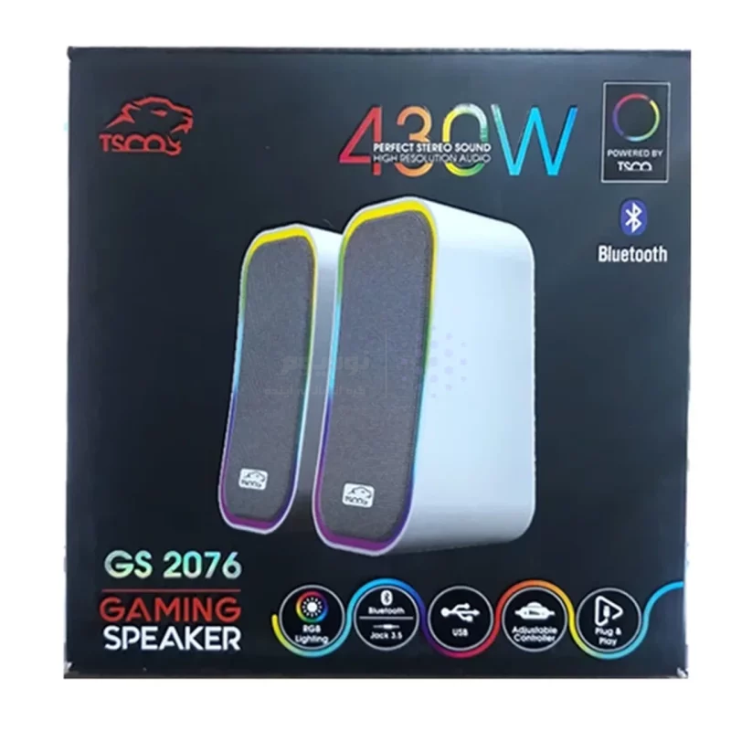 اسپیکر رومیزی دو تکه گیمینگ TSCO مدل GS 2076 - سفید (گارانتی 18 ماهه تسکو) - تصویر 3