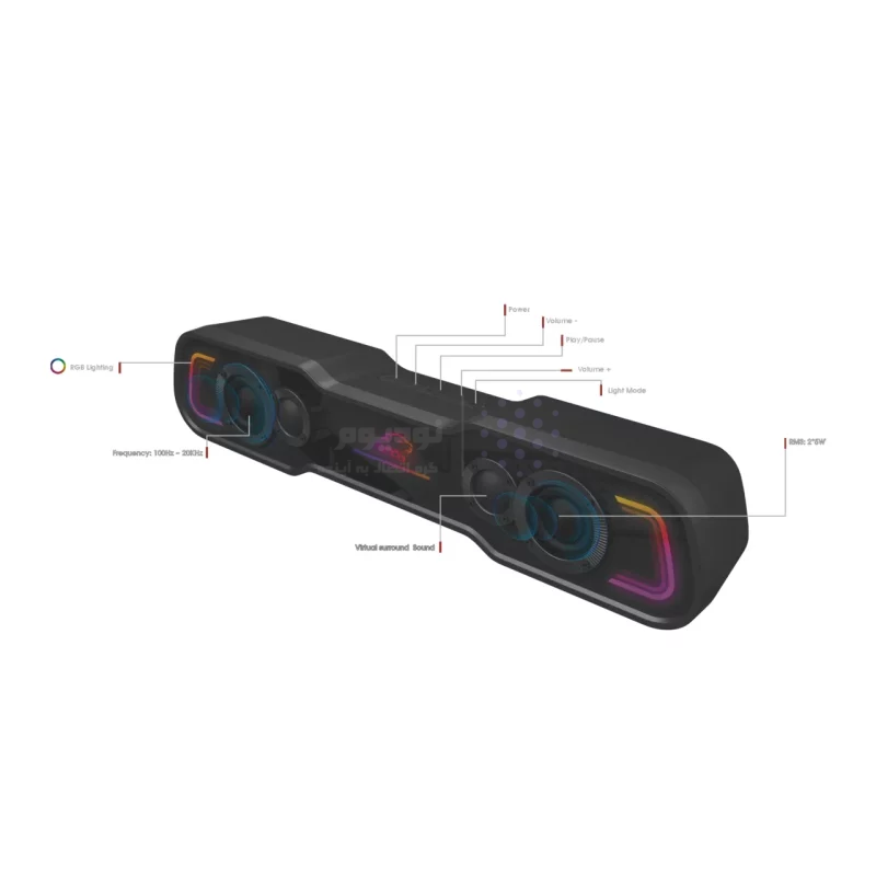 اسپیکر ساندبار گیمینگ TSCO مدل GS 23364 - مشکی (گارانتی 18 ماهه تسکو) - تصویر 8