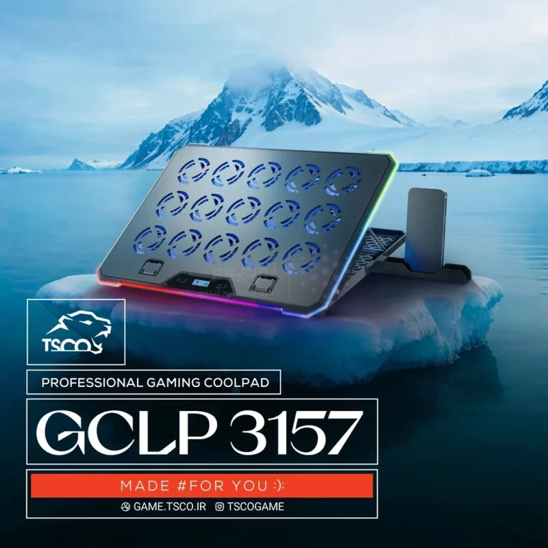 پایه خنک کننده لپ تاپ گیمینگ TSCO مدل GCLP 3157 - مشکی (گارانتی 18 ماهه تسکو) - تصویر 14