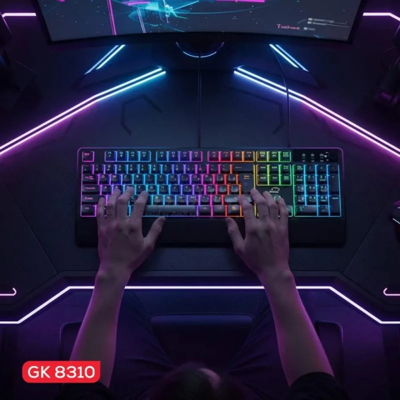 کیبورد باسیم گیمینگ TSCO مدل GK 8310 - مشکی (گارانتی 18 ماهه تسکو) - تصویر 5