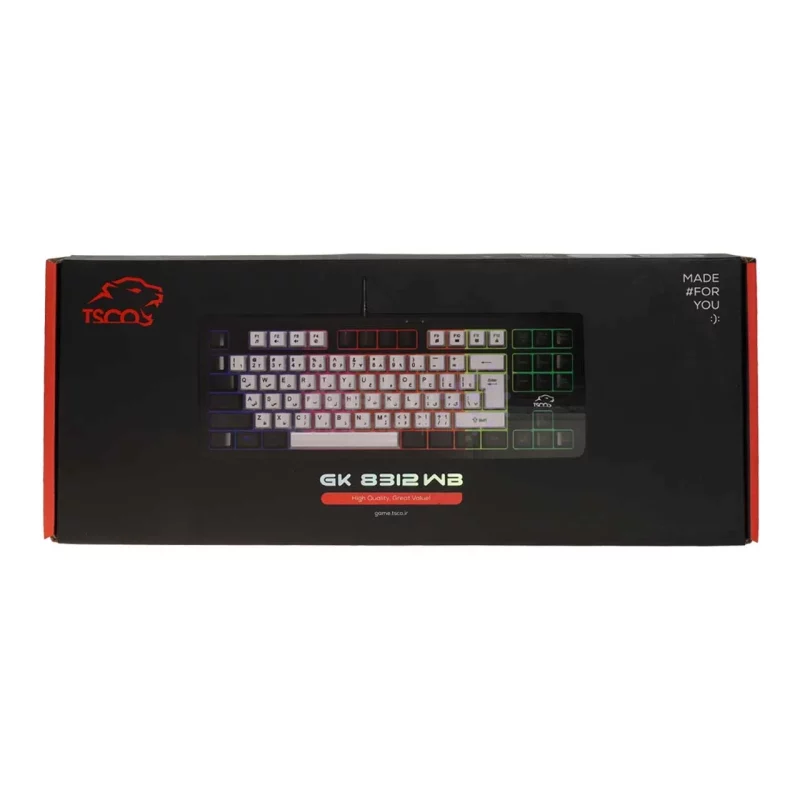 کیبورد باسیم گیمینگ TSCO مدل GK 8312WB - سفید مشکی (گارانتی 18 ماهه تسکو) - تصویر 5